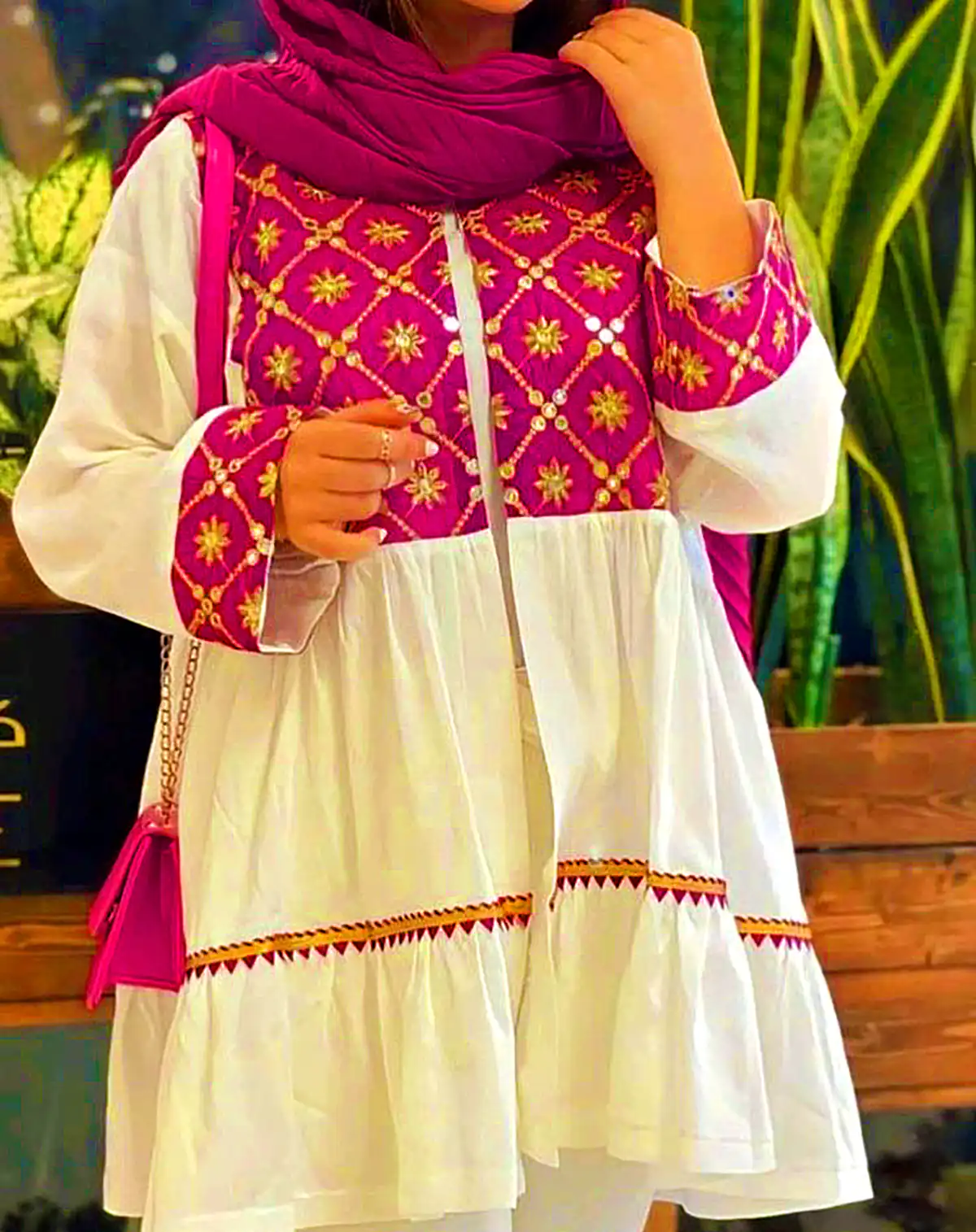 مانتو نخی رنگی کژوال