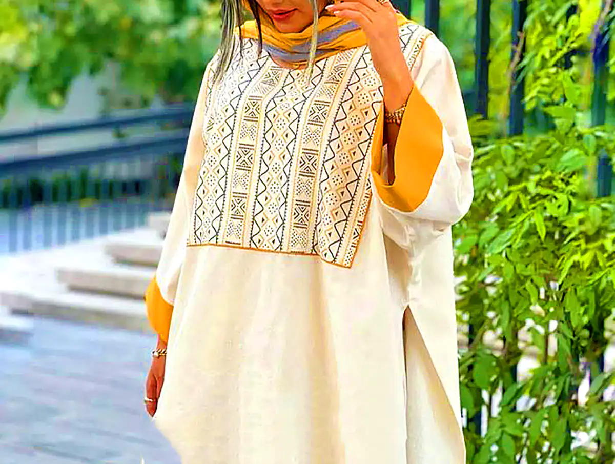 مانتو نخی رنگی کژوال