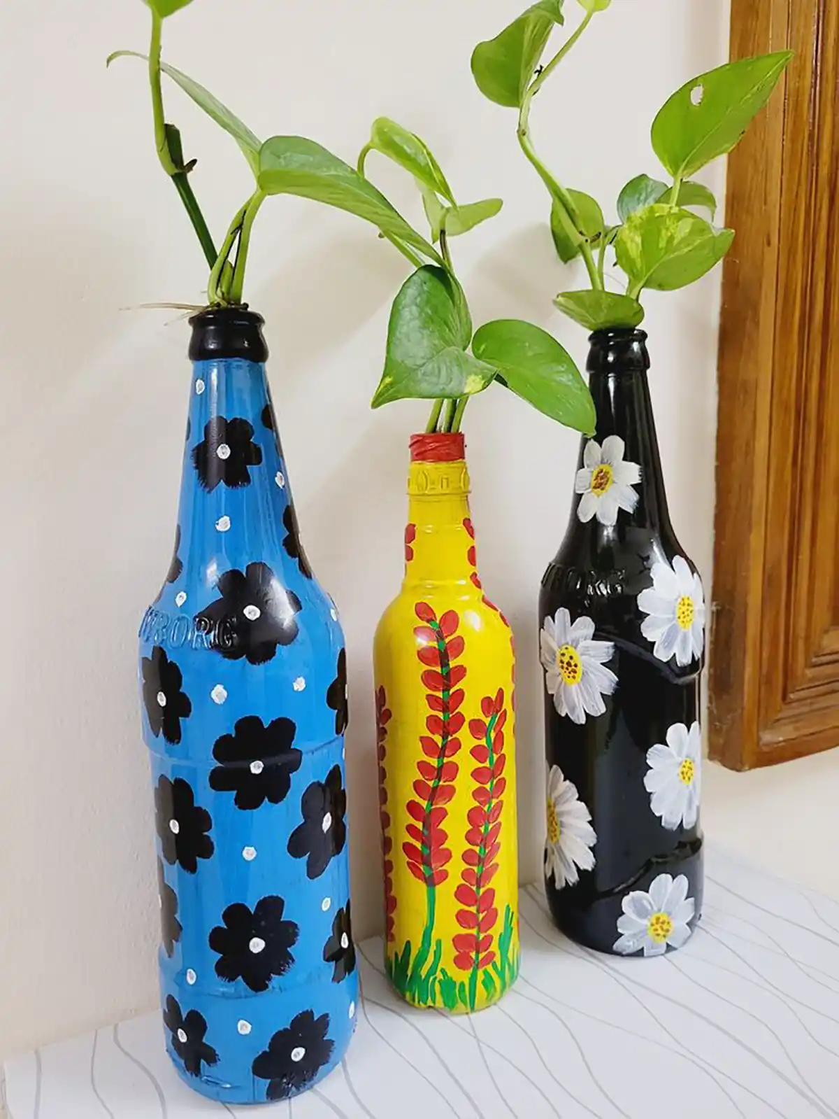 بطری شیشه ای رنگی