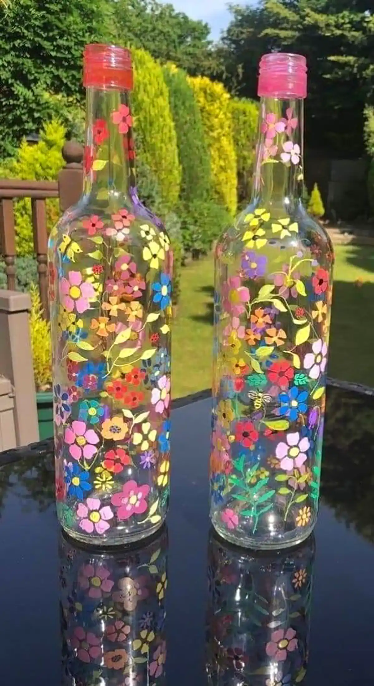 بطری شیشه ای رنگی