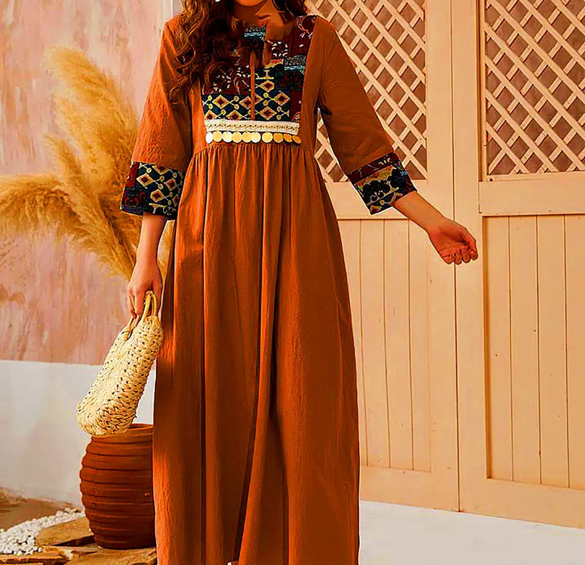پیراهن نخی مدرن