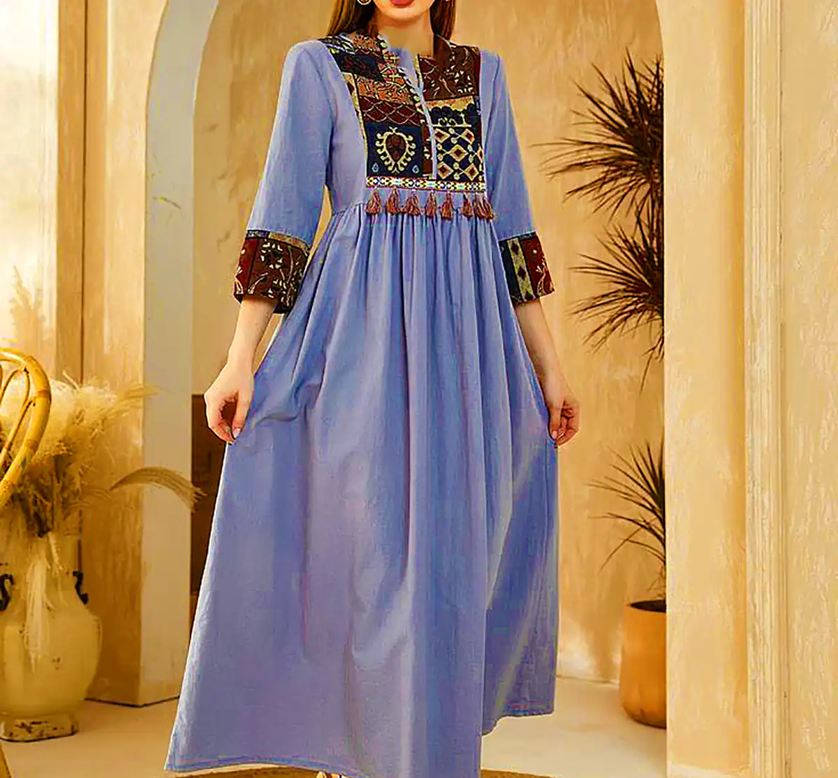 پیراهن نخی مدرن
