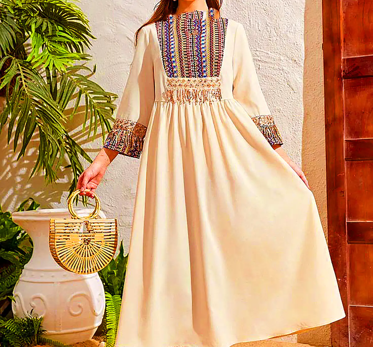 پیراهن نخی مدرن
