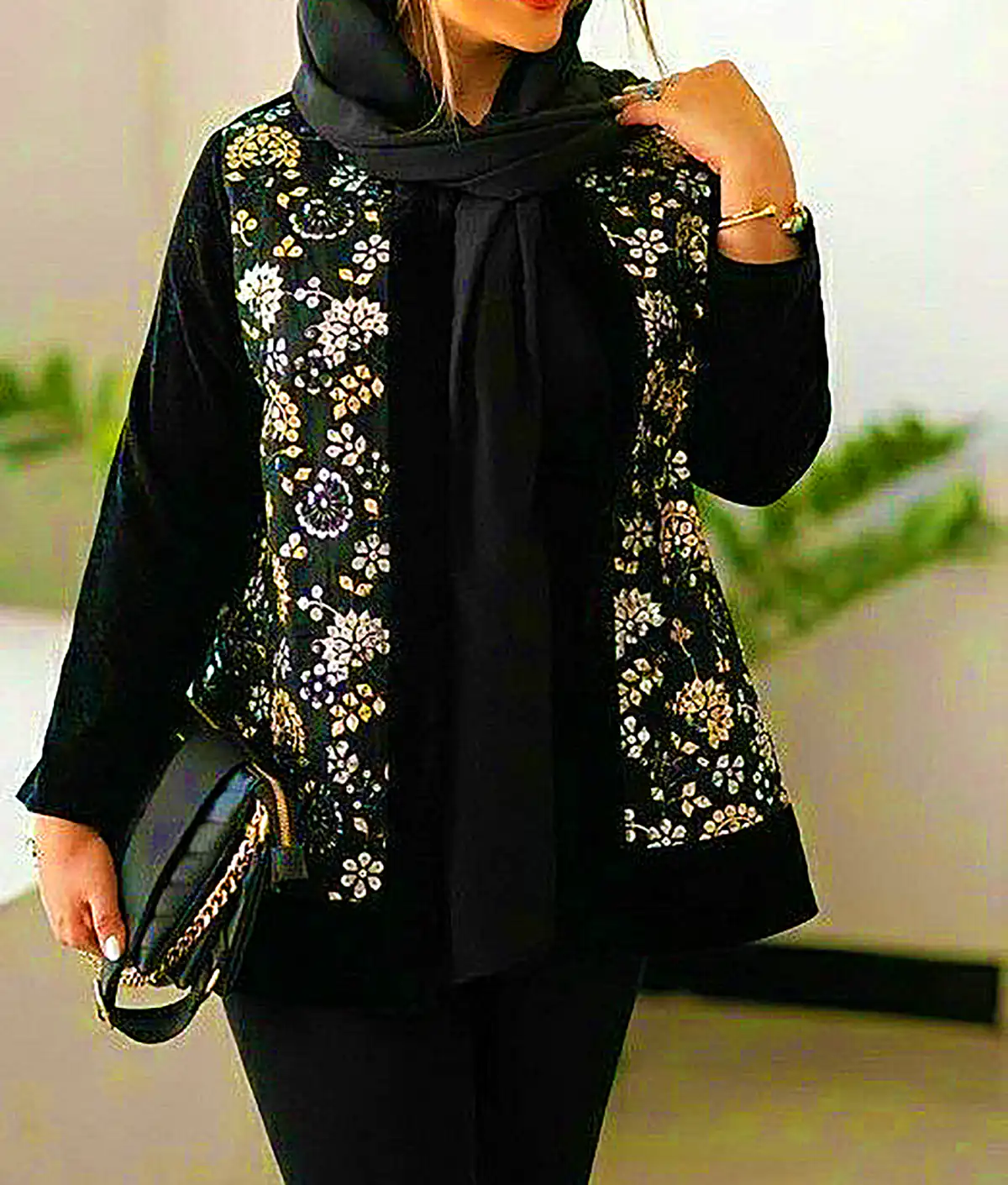 مانتو ترند زمستونی مشکی
