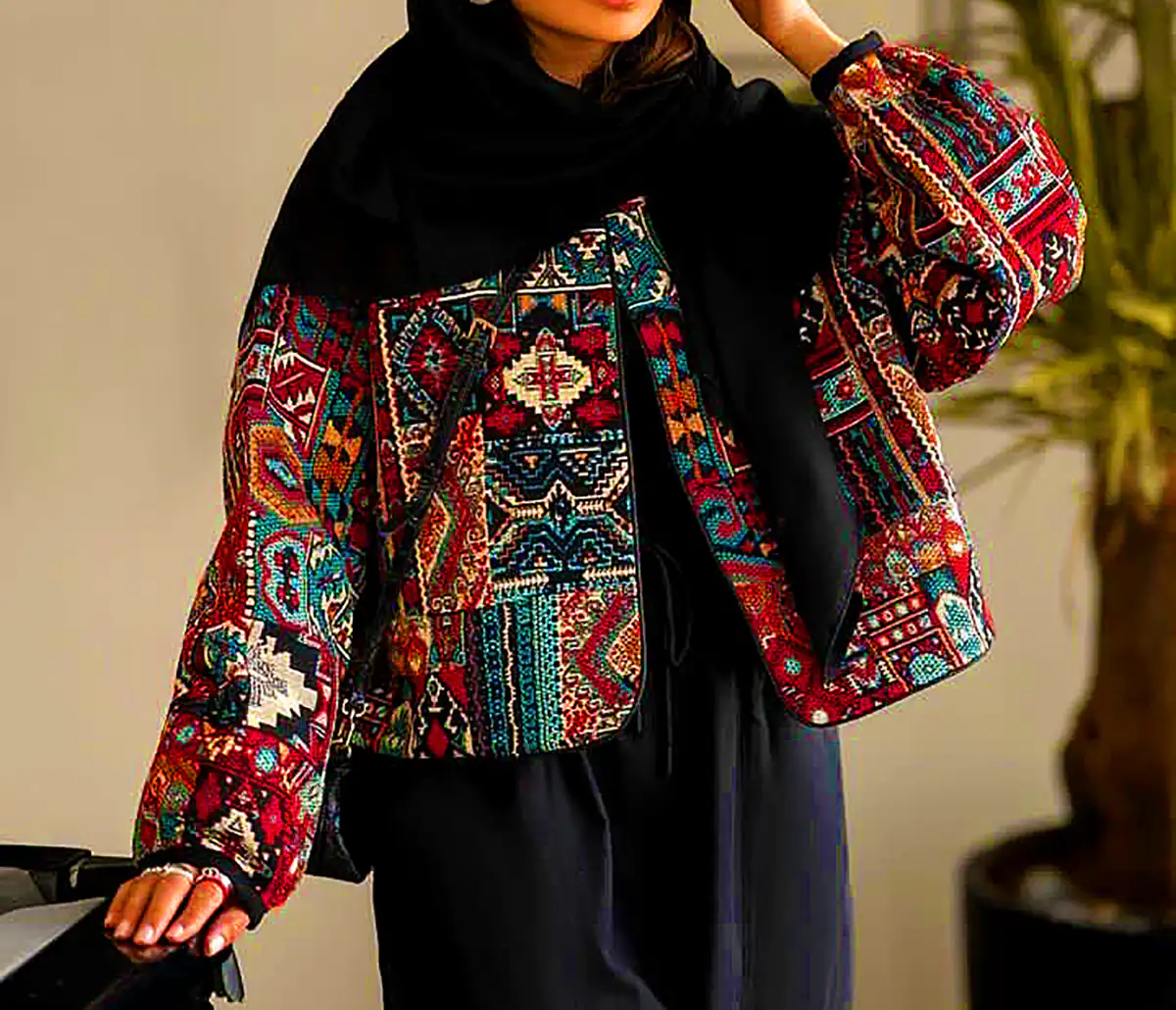 مانتو ترند زمستونی مشکی