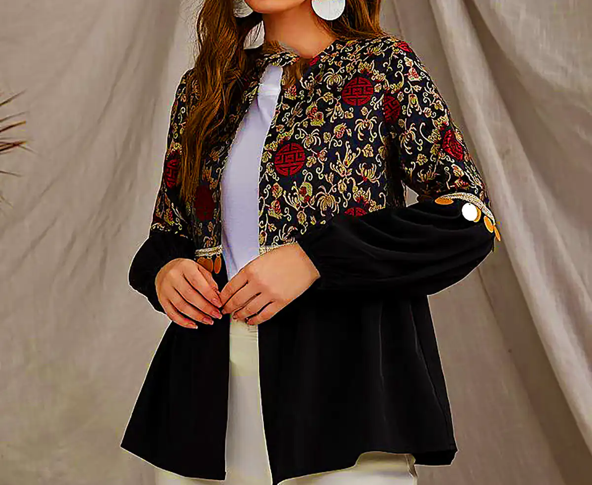 مانتو ترند زمستونی مشکی