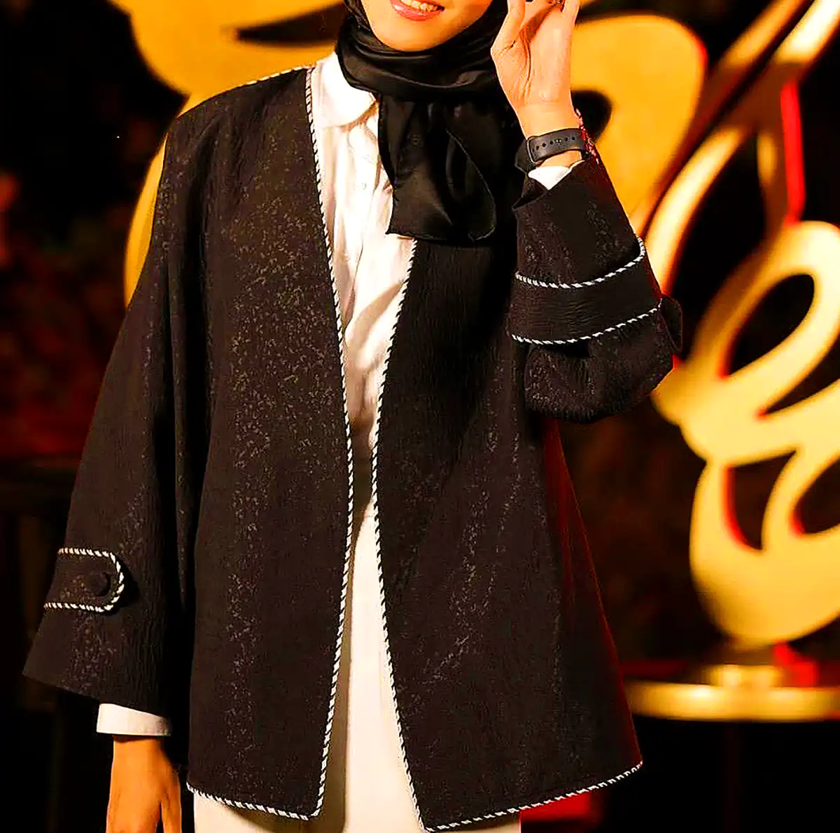 مانتو کتی مشکی کژوال