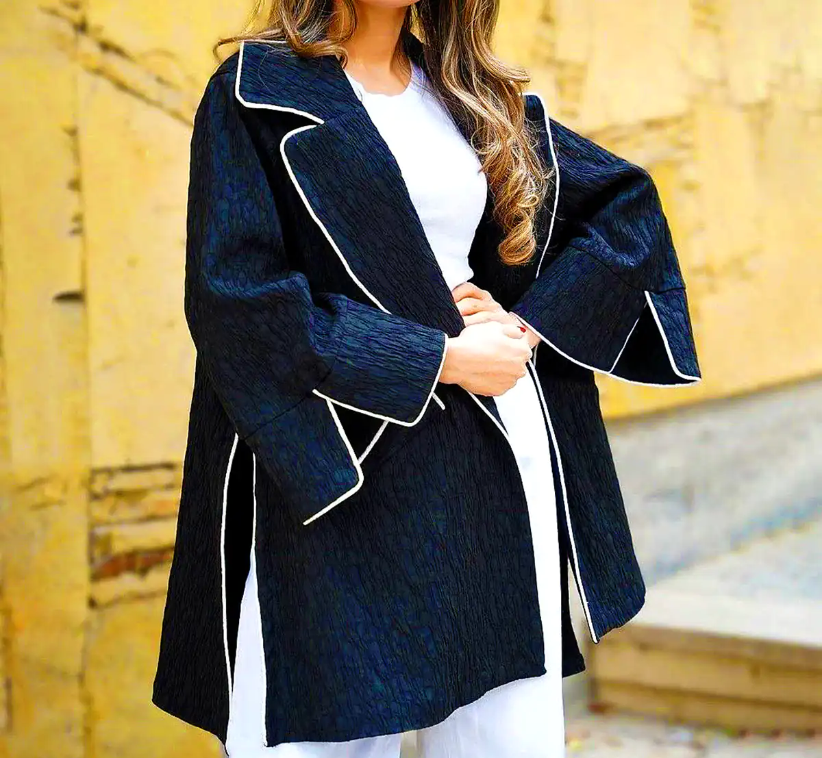 مانتو کتی مشکی کژوال