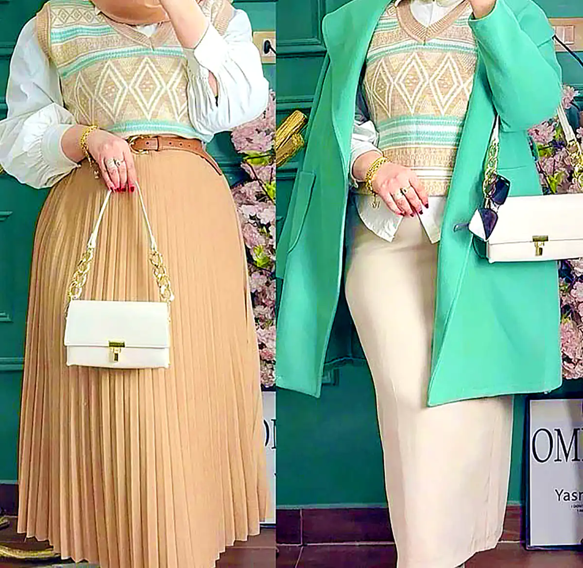 شومیز دامن ساده روزمره 