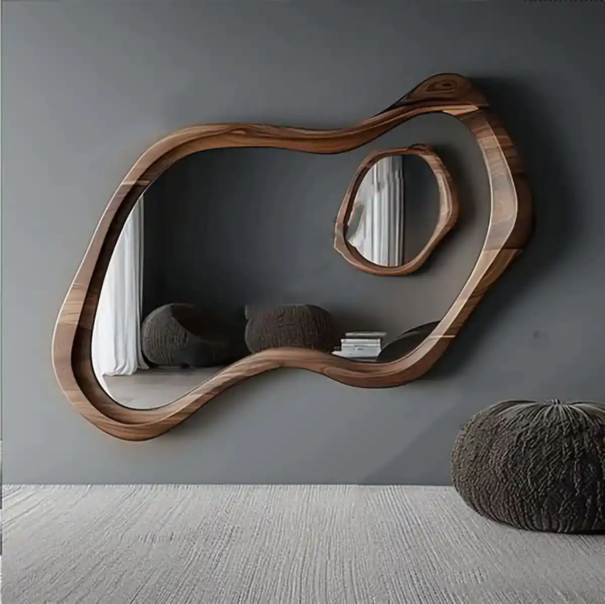 آینه مدرن چوبی ترند