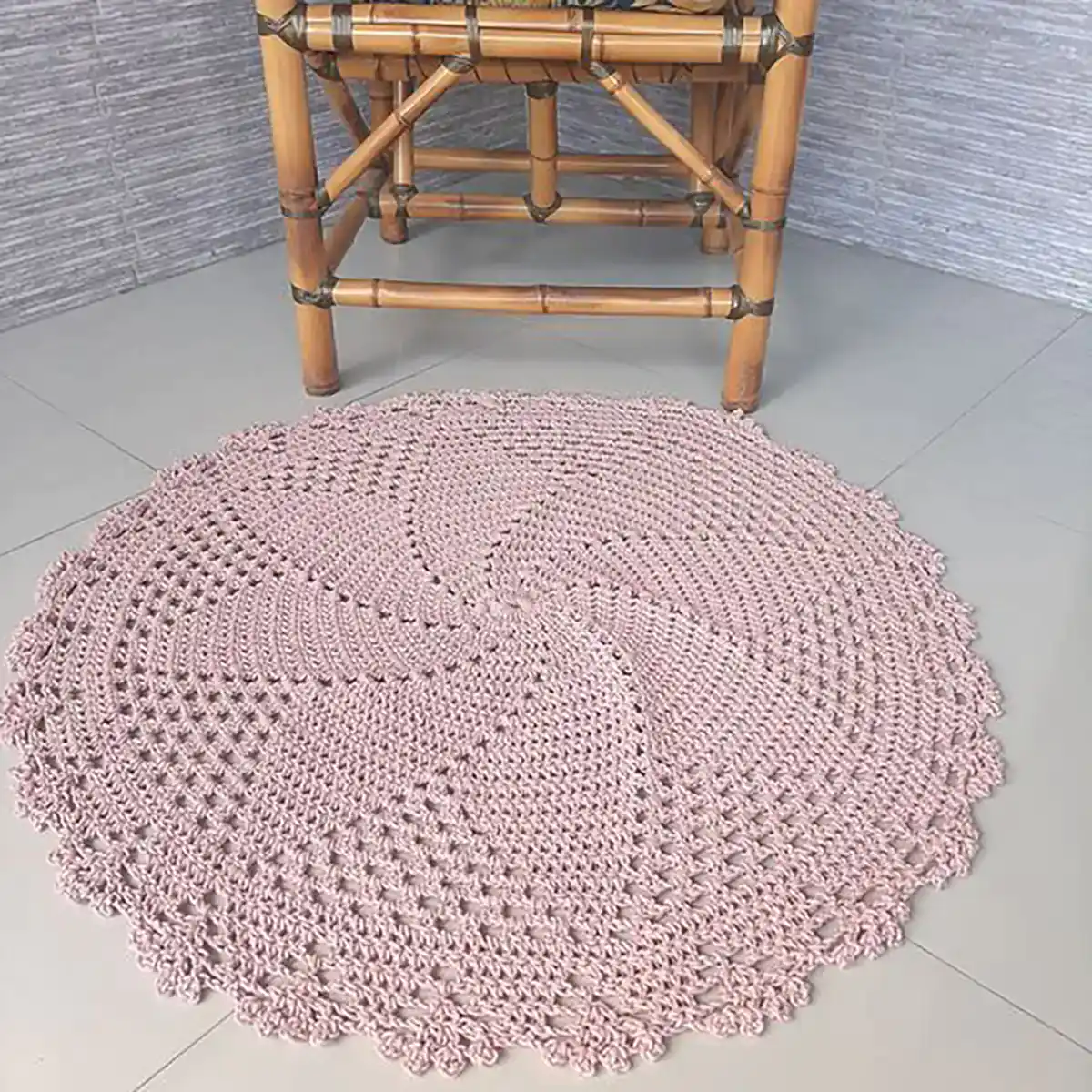 پادری بافتنی رنگی گرد