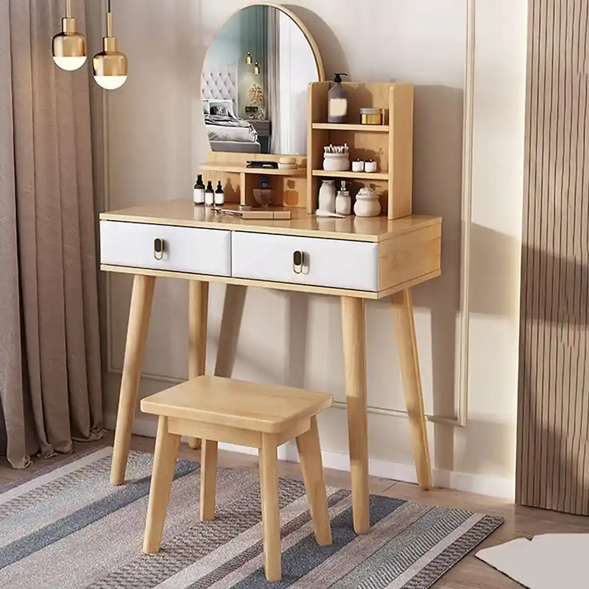 میز میکاپ چوبی شیک