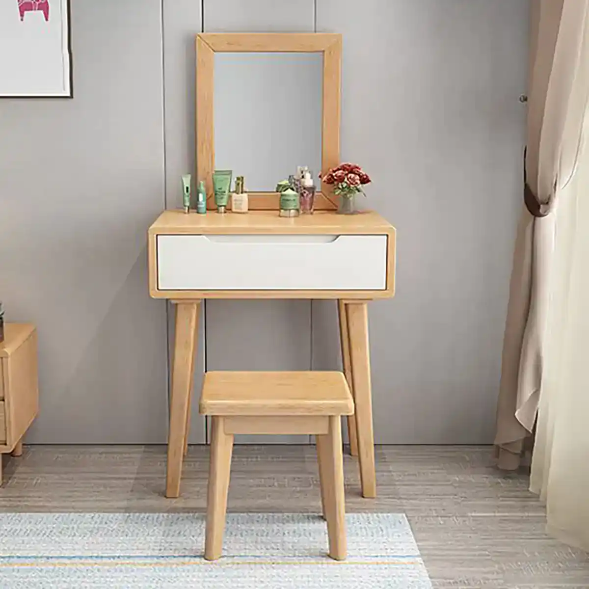 میز میکاپ چوبی شیک