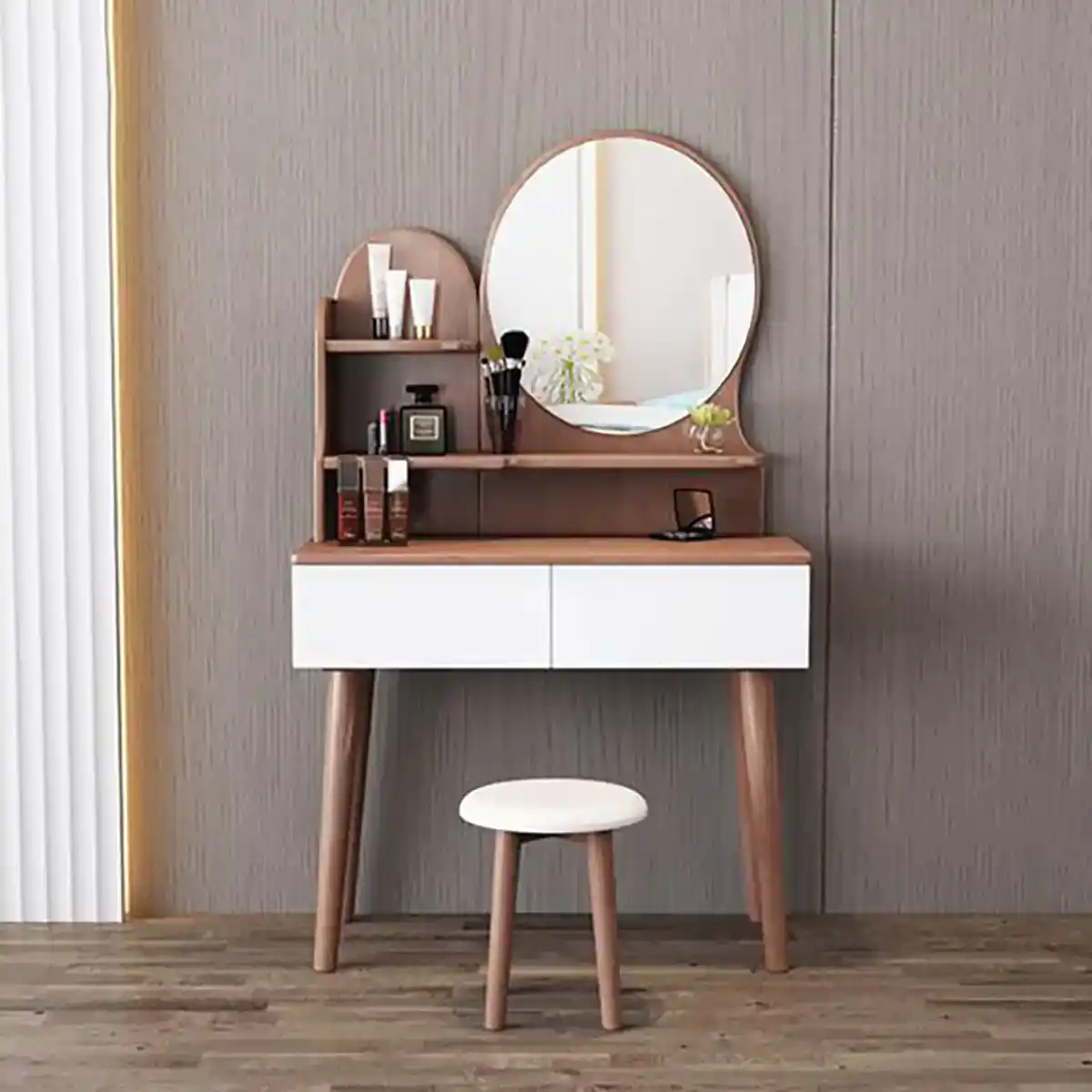 میز میکاپ چوبی شیک