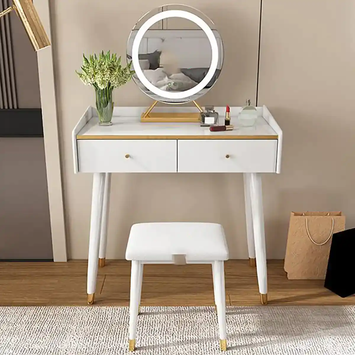 میز میکاپ چوبی شیک