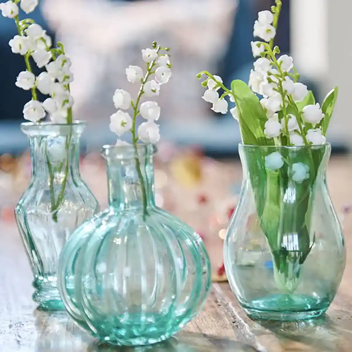 گلدان رنگی شیشه ای پینترستی