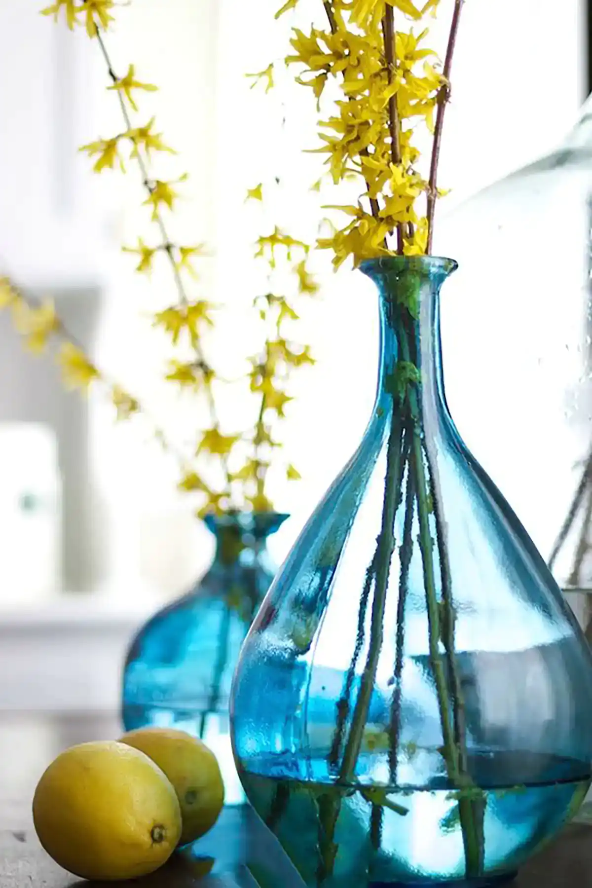 گلدان رنگی شیشه ای پینترستی