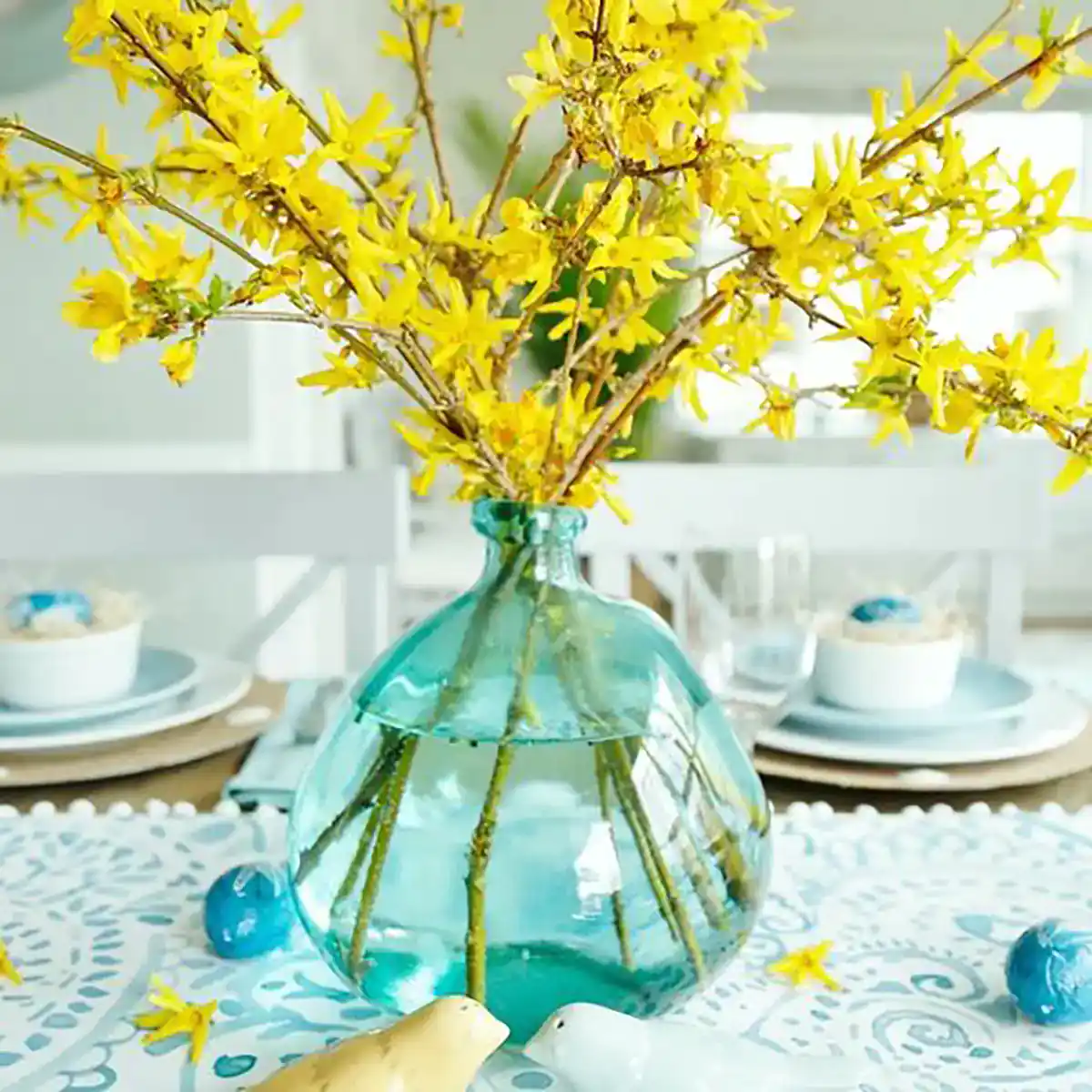 گلدان رنگی شیشه ای پینترستی