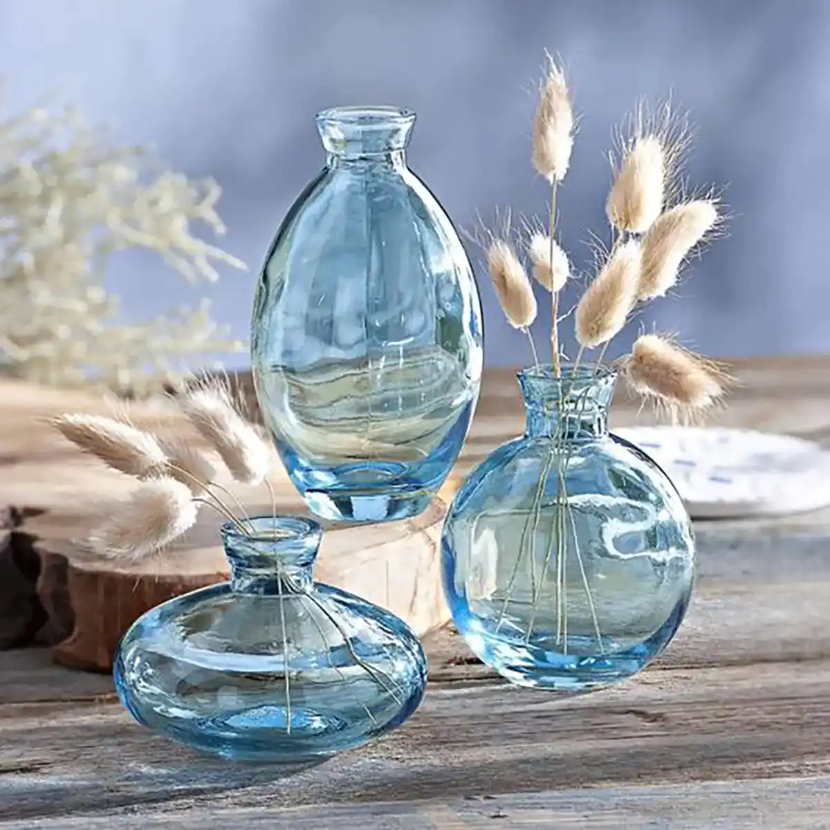 گلدان رنگی شیشه ای پینترستی