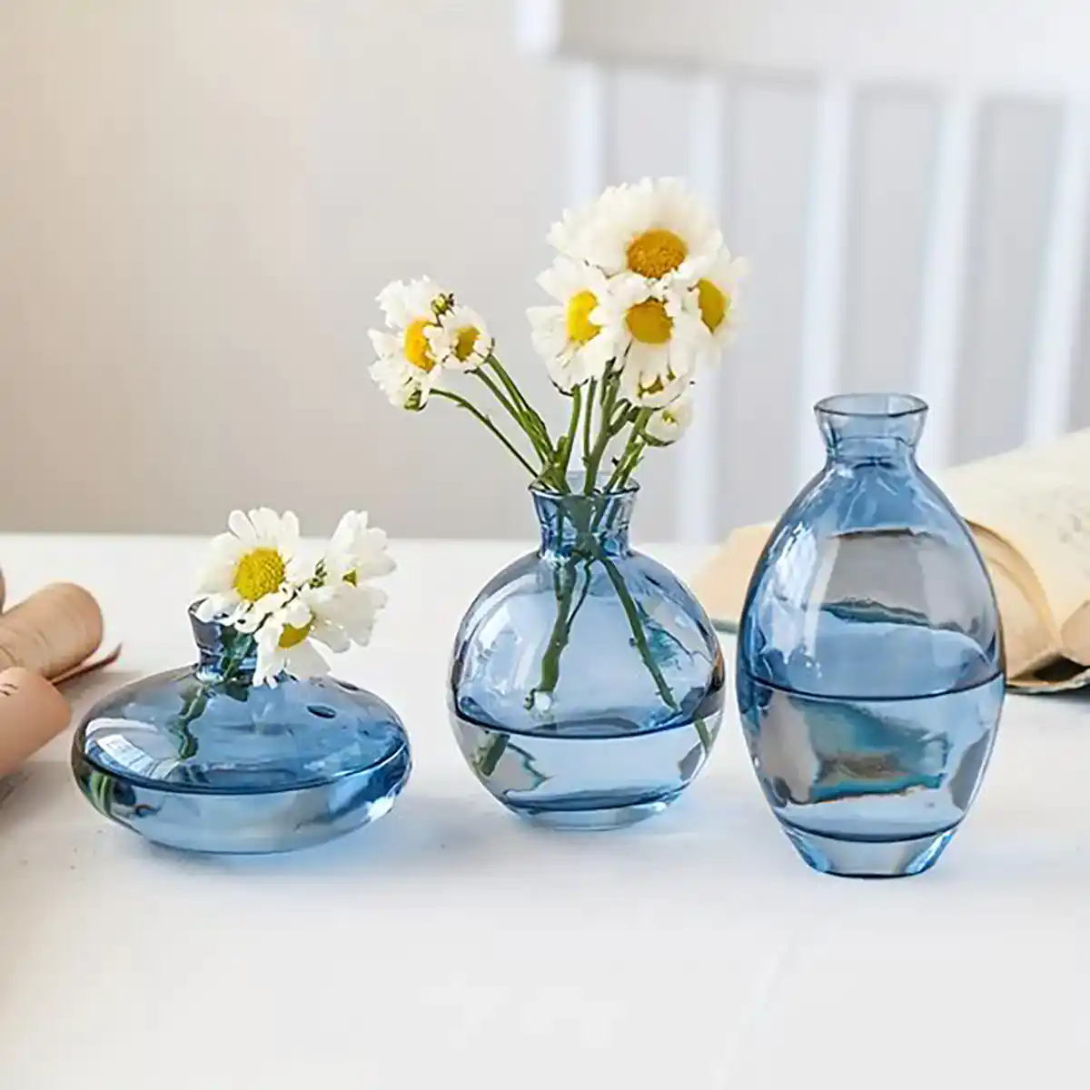 گلدان رنگی شیشه ای پینترستی