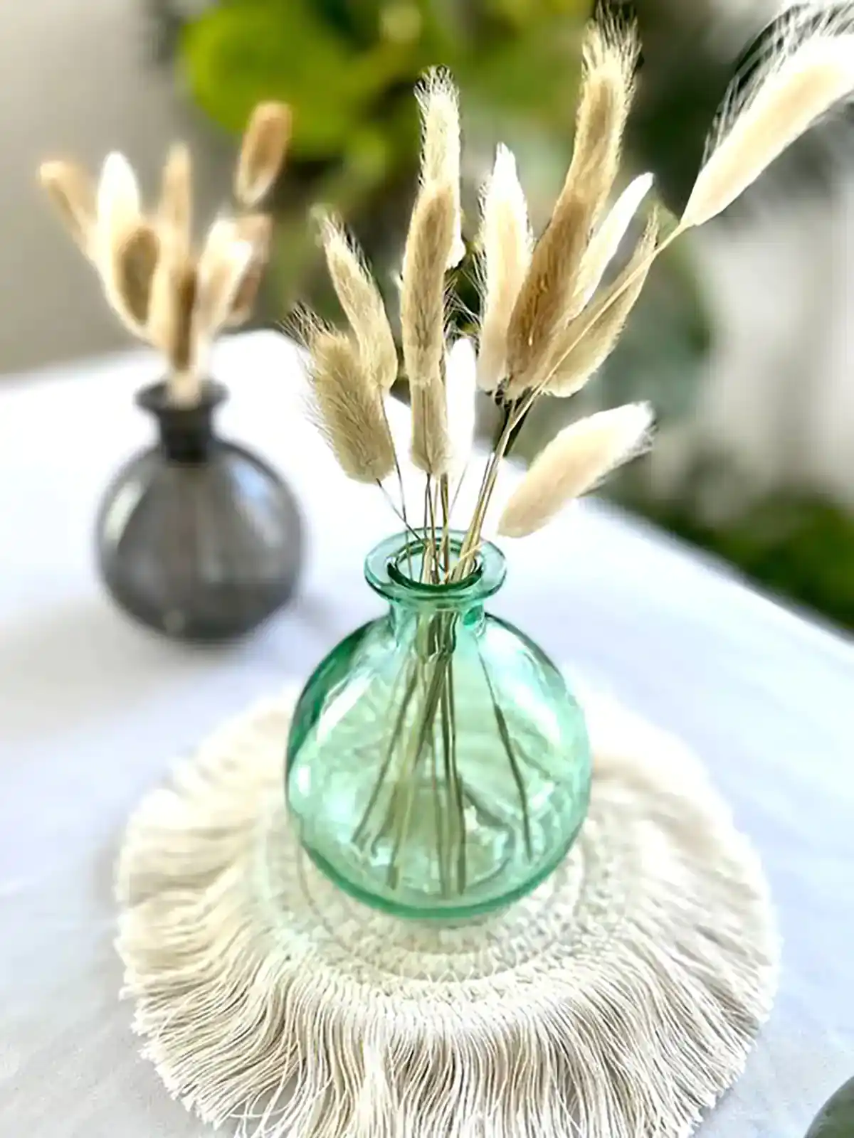 گلدان رنگی شیشه ای پینترستی