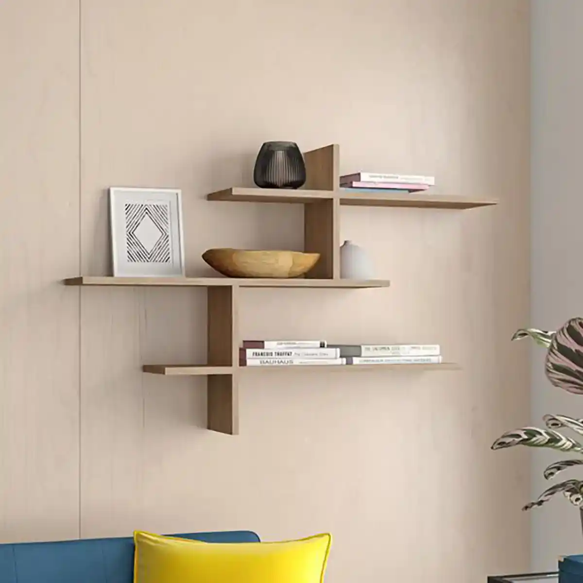 شلف دیواری چوبی زیبا