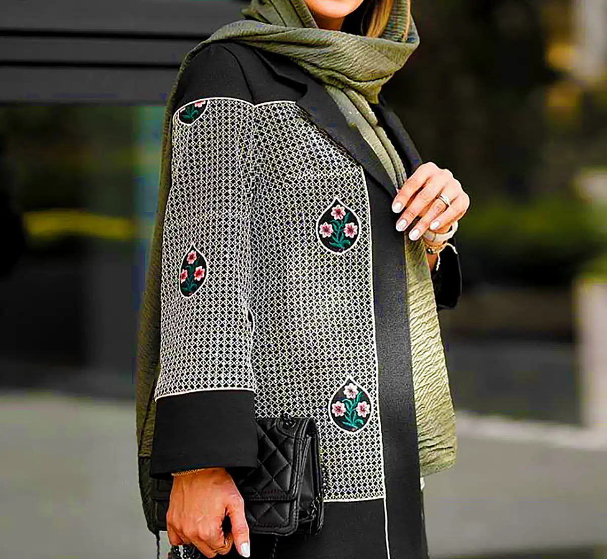 مانتو کتی مشکی لاکچری