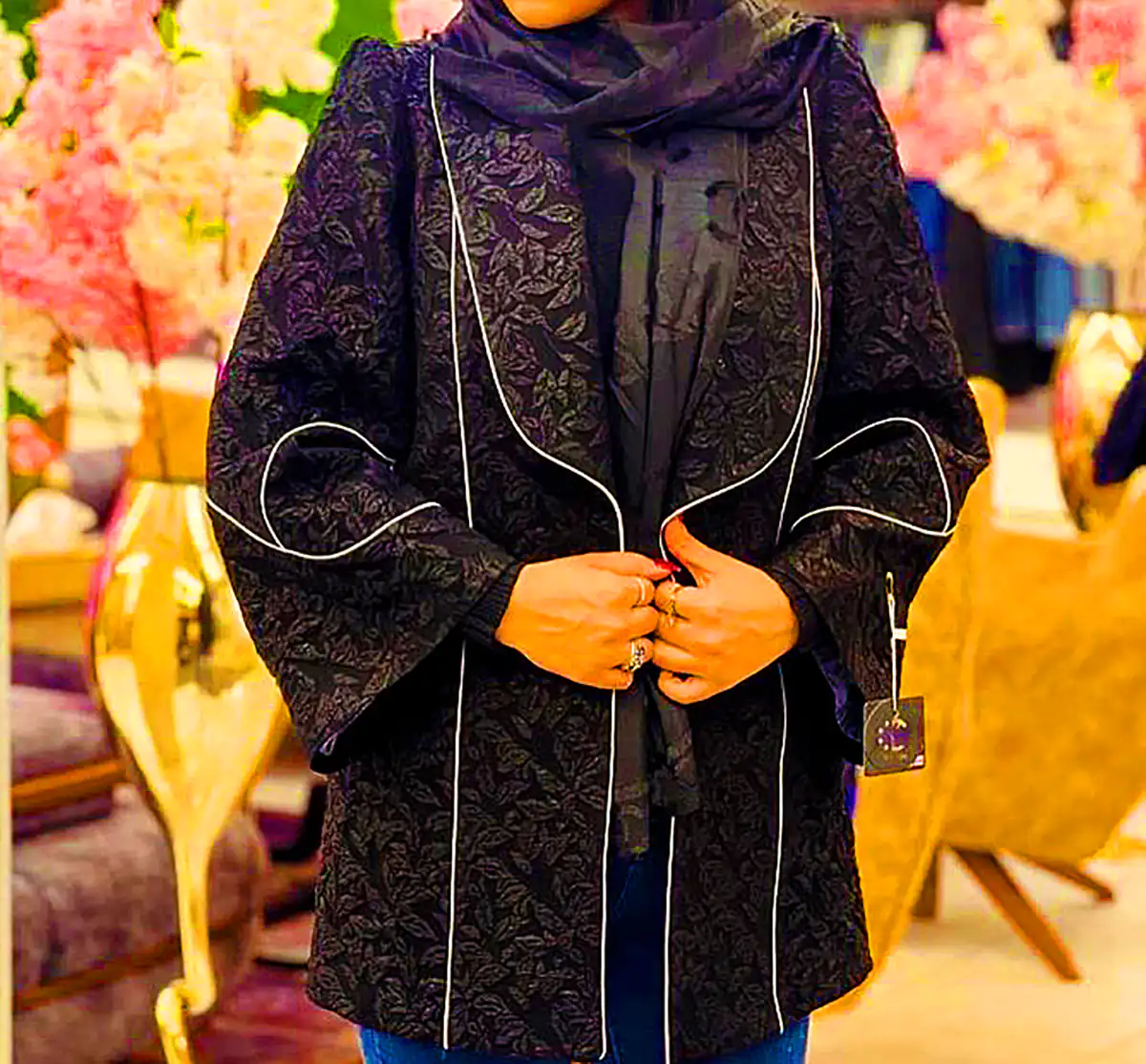 مانتو کتی مشکی لاکچری