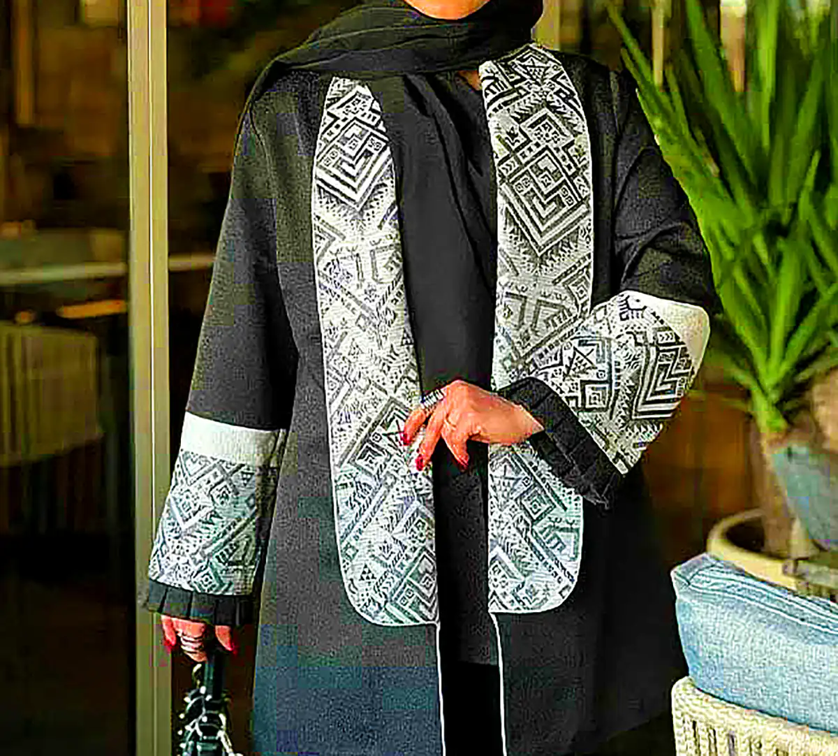 مانتو کتی مشکی لاکچری