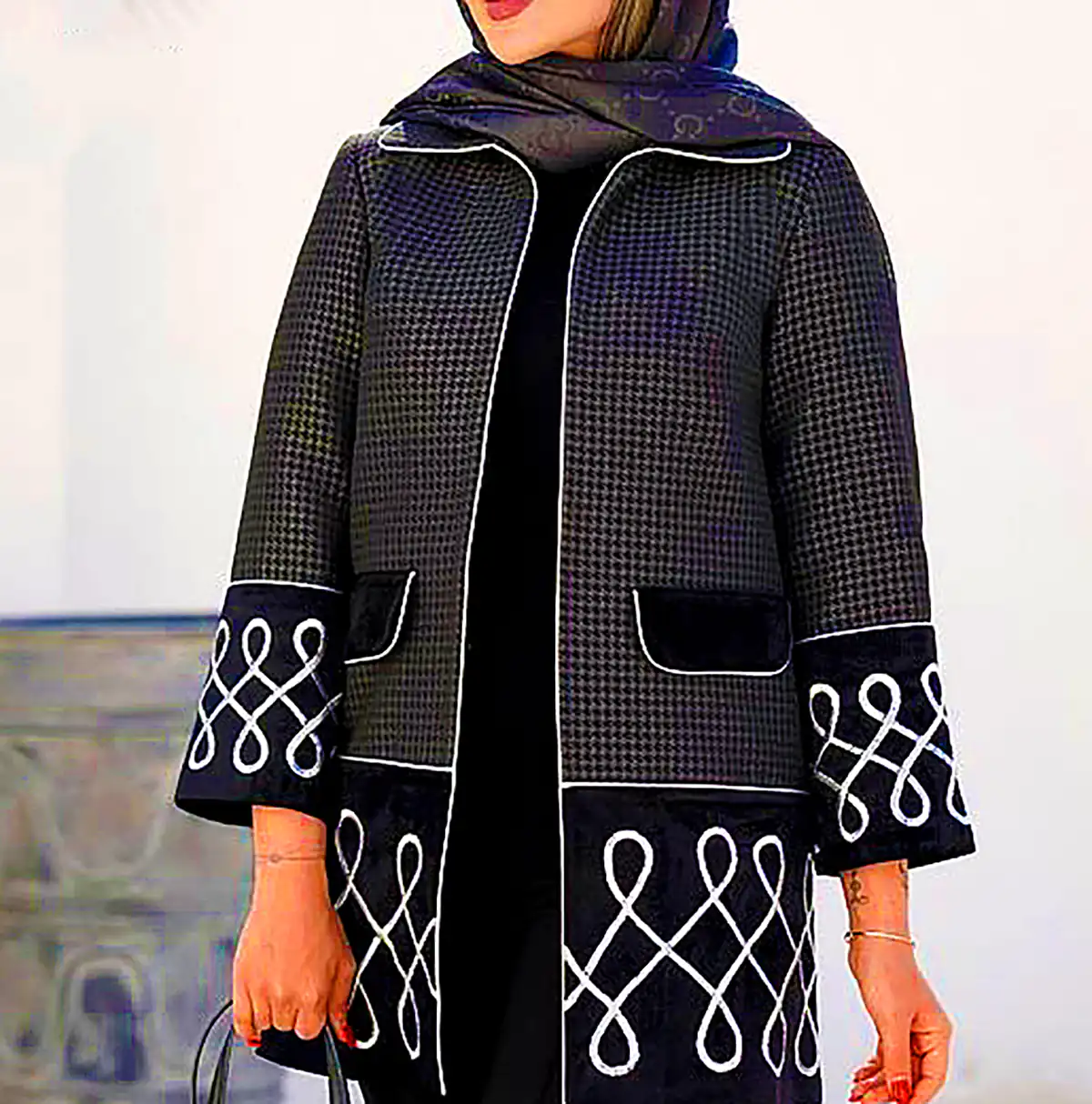 مانتو کتی مشکی لاکچری