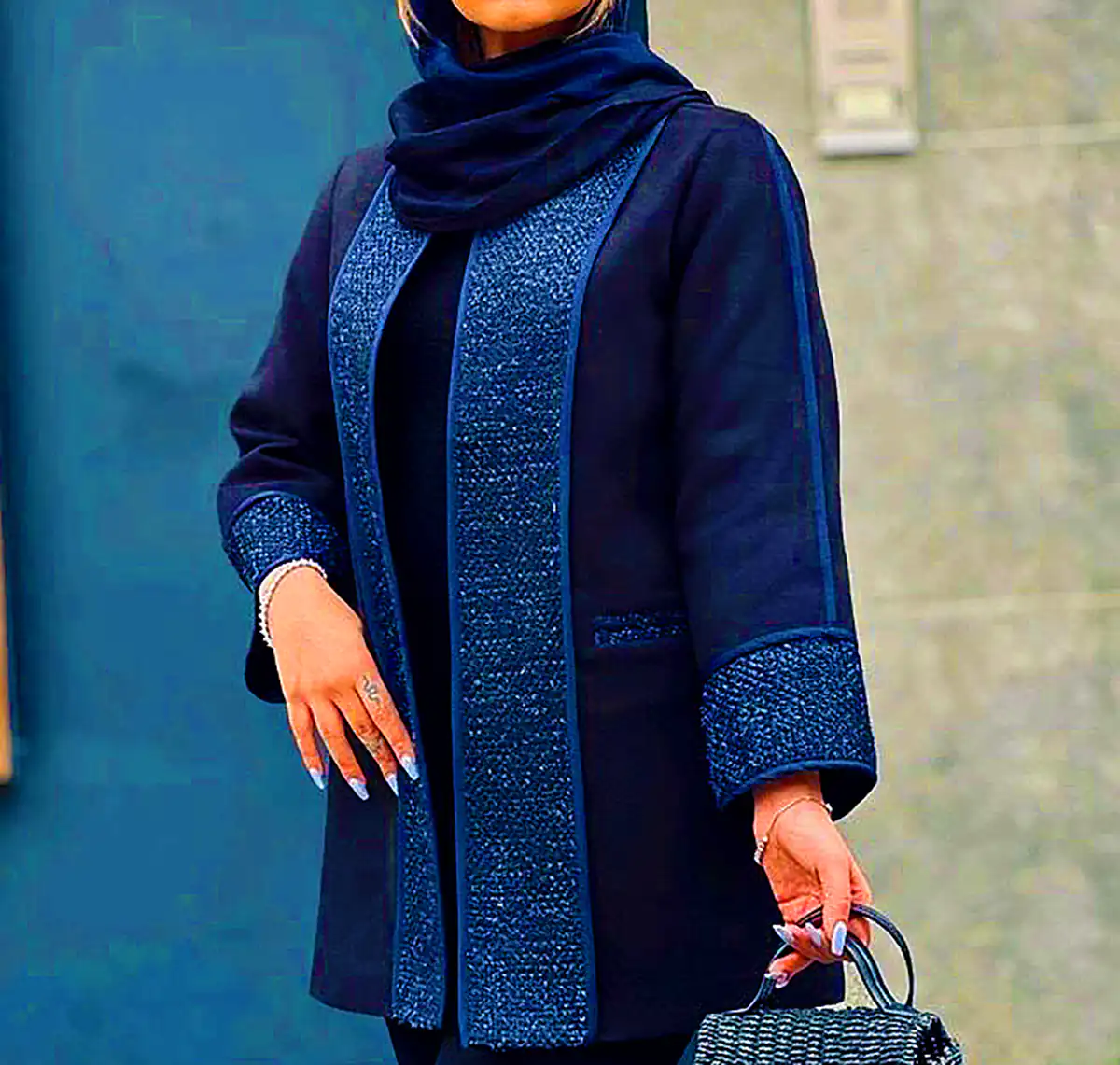 مانتو کتی مشکی لاکچری