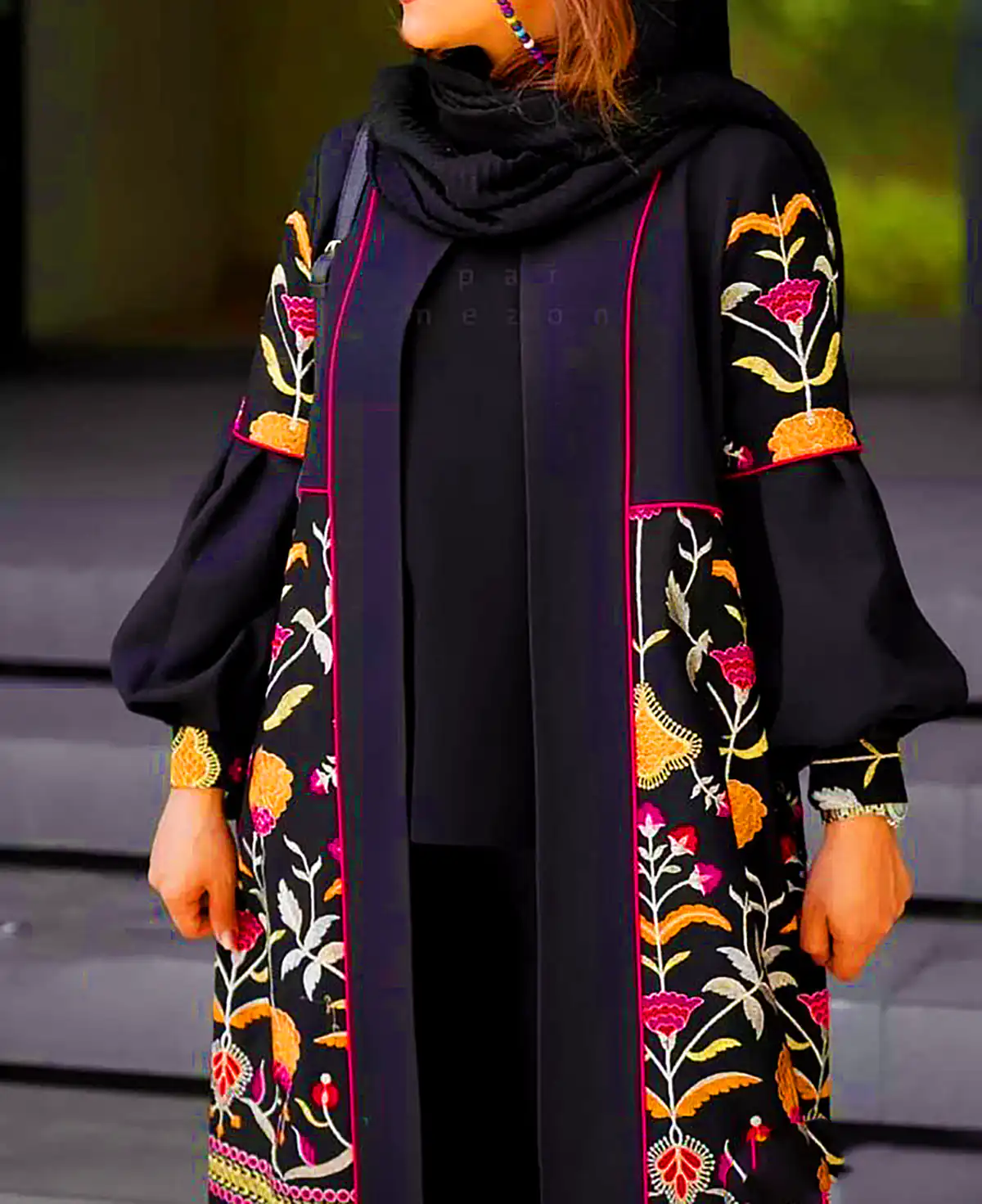 مانتو کتی مشکی لاکچری
