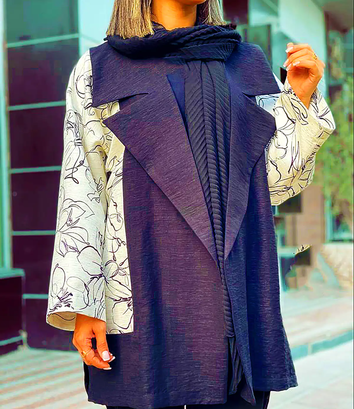مانتو کتی مشکی لاکچری