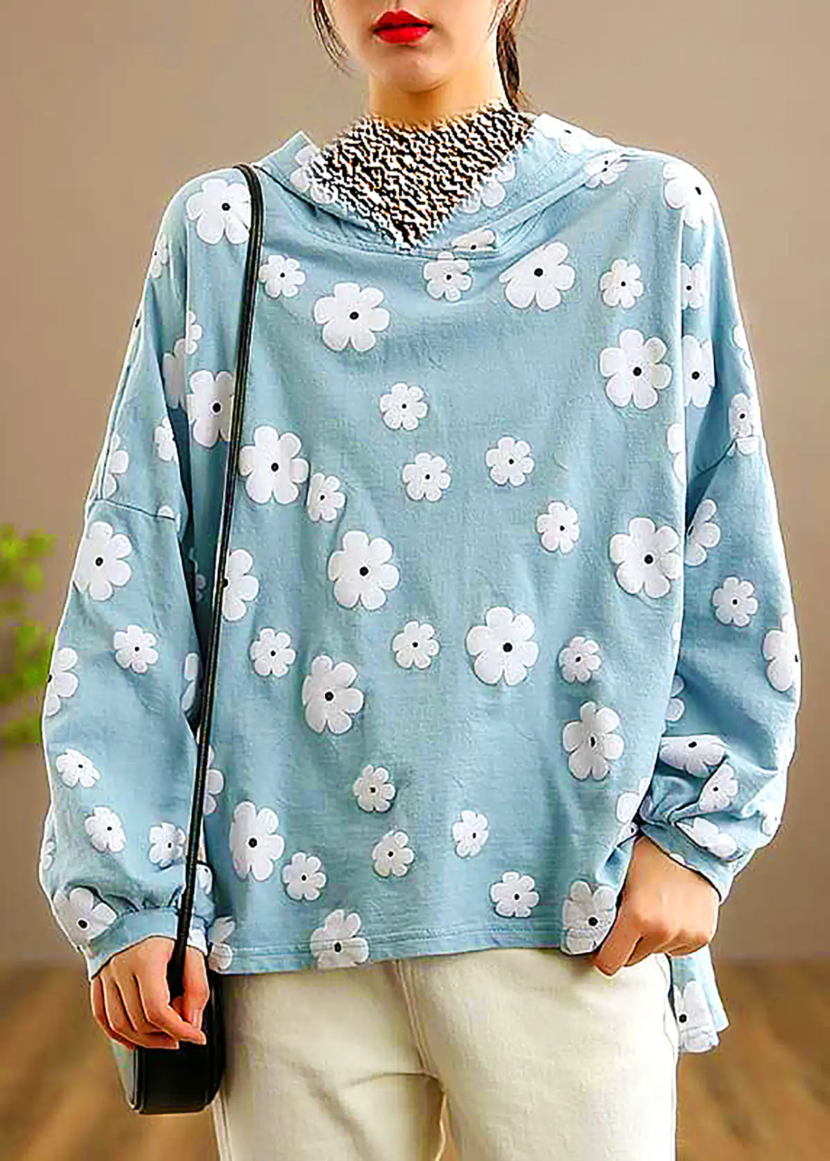 شومیز نخی گلدار زنانه