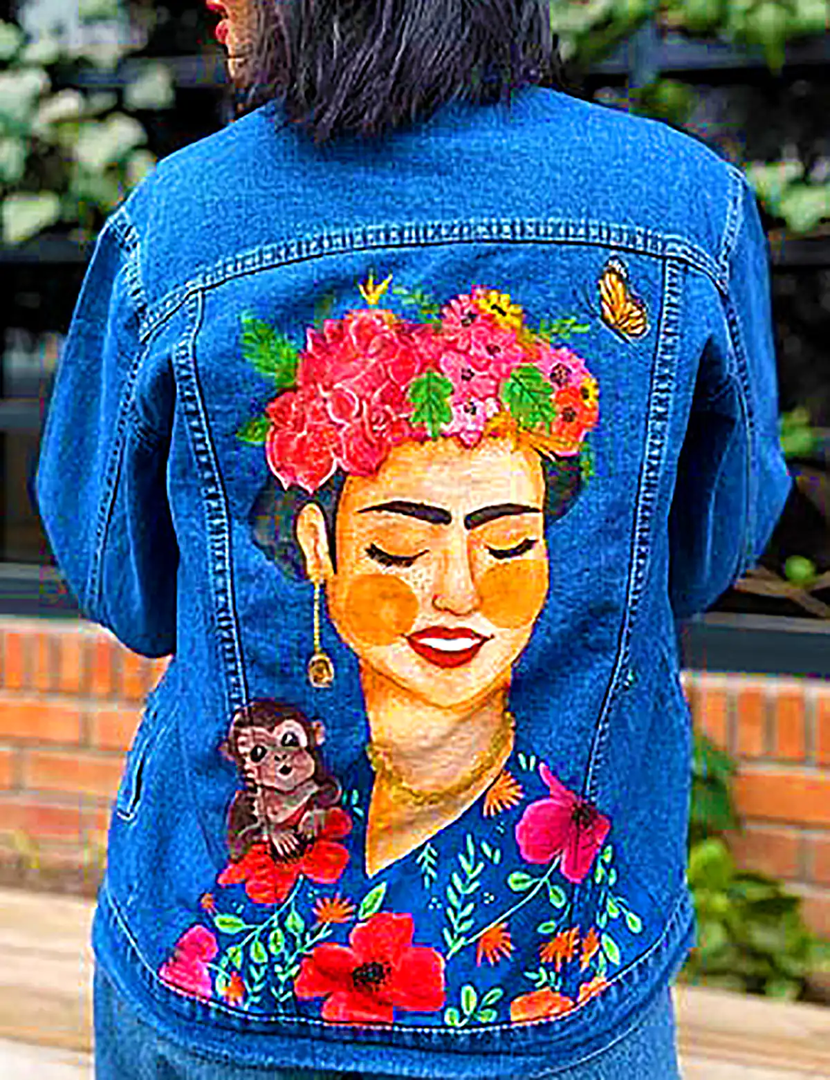 کت جین نقاشی شده شیک