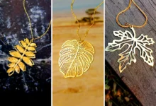 آویز برگ طلای هنری و خاص (جدیدترین مدل های ترند امسال ۱۴۰۴ - ۲۰۲۵)