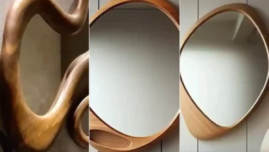 آینه مدرن چوبی ترند (جدیدترین مدل های ترند امسال ۱۴۰۴ - ۲۰۲۵)