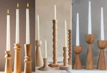 استند چوبی ساده و مینیمال شمع (جدیدترین مدل های ترند امسال ۱۴۰۴ - ۲۰۲۵)