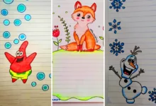 تزئین دفتر نقاشی (جدیدترین مدل های ترند امسال ۱۴۰۴ - ۲۰۲۵)