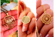 تو گردنی آویز هندسی (جدیدترین مدل های ترند امسال ۱۴۰۴ - ۲۰۲۵)
