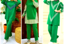 تونیک و شلوار شیک سبز (جدیدترین مدل های ترند امسال ۱۴۰۴ - ۲۰۲۵)