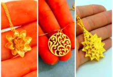 توگردنی طلا طرح گل (جدیدترین مدل های ترند امسال ۱۴۰۴ - ۲۰۲۵)