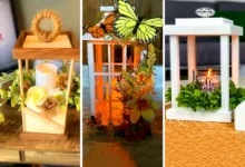 جا شمعی فانوس چوبی (جدیدترین مدل های ترند امسال ۱۴۰۴ - ۲۰۲۵)