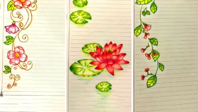 حاشیه دفتر املا طرح گل (جدیدترین مدل های ترند امسال ۱۴۰۴ - ۲۰۲۵)