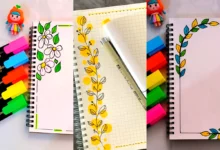 حاشیه دفتر مشق گلدار فانتزی (جدیدترین مدل های ترند امسال ۱۴۰۴ - ۲۰۲۵)