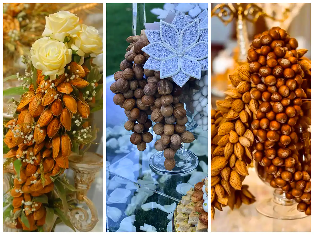خوشه بادام سفره عقد (جدیدترین مدل های ترند امسال ۱۴۰۴ - ۲۰۲۵)