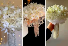 دسته گل کریستالی عروس (جدیدترین مدل های ترند امسال ۱۴۰۴ - ۲۰۲۵)