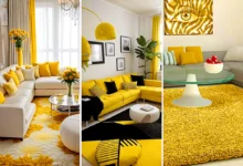 دکوراسیون زرد اتاق نشیمن (جدیدترین مدل های ترند امسال ۱۴۰۴ - ۲۰۲۵)