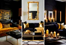 دکوراسیون لاکچری مشکی طلایی (جدیدترین مدل های ترند امسال ۱۴۰۴ - ۲۰۲۵)
