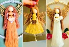 دیوارکوب فرشته مادر مکرومه (جدیدترین مدل های ترند امسال ۱۴۰۴ - ۲۰۲۵)